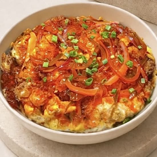 甜酸五柳煎蛋飯 Sweet & Sour Fried Eggs Rice Bowl